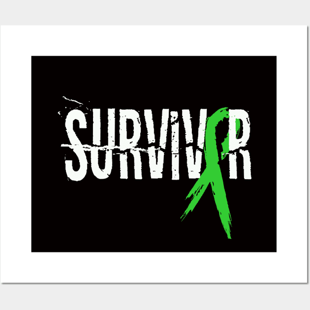 TBI Survivor Ribbon Shirt Wall Art by survivorsister